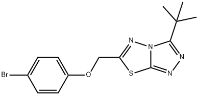 6-[(4-bromophenoxy)methyl]-3-tert-butyl[1,2,4]triazolo[3,4-b][1,3,4]thiadiazole,895331-75-6,结构式