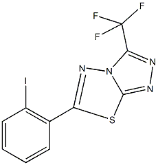 6-(2-iodophenyl)-3-(trifluoromethyl)[1,2,4]triazolo[3,4-b][1,3,4]thiadiazole Struktur