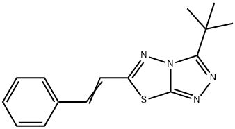 3-tert-butyl-6-(2-phenylvinyl)[1,2,4]triazolo[3,4-b][1,3,4]thiadiazole,895332-01-1,结构式