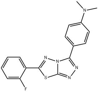 N-{4-[6-(2-fluorophenyl)[1,2,4]triazolo[3,4-b][1,3,4]thiadiazol-3-yl]phenyl}-N,N-dimethylamine Structure