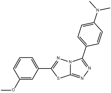 N-{4-[6-(3-methoxyphenyl)[1,2,4]triazolo[3,4-b][1,3,4]thiadiazol-3-yl]phenyl}-N,N-dimethylamine Struktur