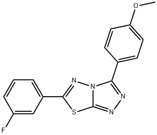 4-[6-(3-fluorophenyl)[1,2,4]triazolo[3,4-b][1,3,4]thiadiazol-3-yl]phenyl methyl ether,895333-46-7,结构式