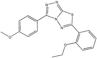 6-(2-ethoxyphenyl)-3-(4-methoxyphenyl)[1,2,4]triazolo[3,4-b][1,3,4]thiadiazole 化学構造式