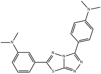 N-(3-{3-[4-(dimethylamino)phenyl][1,2,4]triazolo[3,4-b][1,3,4]thiadiazol-6-yl}phenyl)-N,N-dimethylamine 化学構造式