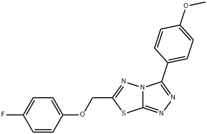6-[(4-fluorophenoxy)methyl]-3-(4-methoxyphenyl)[1,2,4]triazolo[3,4-b][1,3,4]thiadiazole 结构式