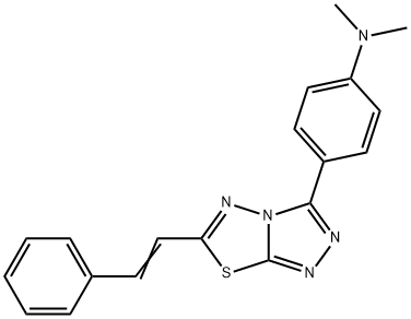 N,N-dimethyl-N-{4-[6-(2-phenylvinyl)[1,2,4]triazolo[3,4-b][1,3,4]thiadiazol-3-yl]phenyl}amine Structure