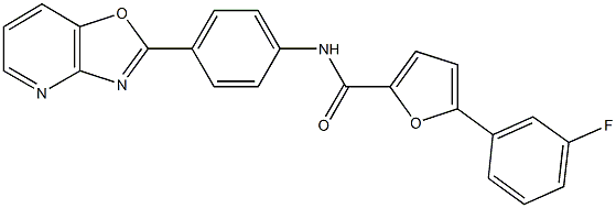 5-(3-fluorophenyl)-N-(4-[1,3]oxazolo[4,5-b]pyridin-2-ylphenyl)-2-furamide Structure