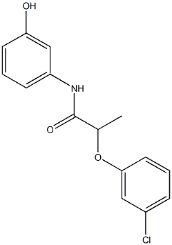 2-(3-chlorophenoxy)-N-(3-hydroxyphenyl)propanamide Structure