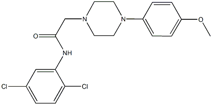 N-(2,5-dichlorophenyl)-2-[4-(4-methoxyphenyl)-1-piperazinyl]acetamide Structure