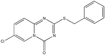 2-(benzylsulfanyl)-7-chloro-4H-pyrido[1,2-a][1,3,5]triazin-4-one Structure