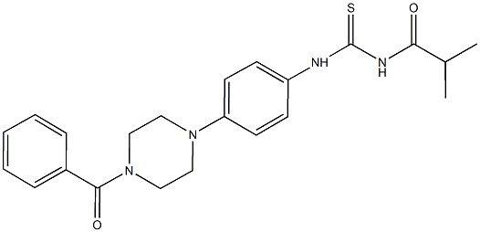 N-[4-(4-benzoyl-1-piperazinyl)phenyl]-N'-isobutyrylthiourea,896661-60-2,结构式
