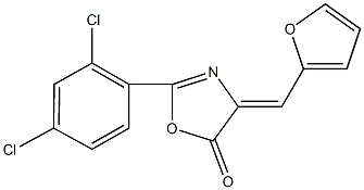 2-(2,4-dichlorophenyl)-4-(2-furylmethylene)-1,3-oxazol-5(4H)-one Structure