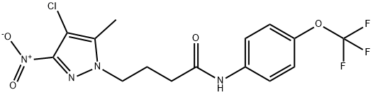 897542-51-7 4-{4-chloro-3-nitro-5-methyl-1H-pyrazol-1-yl}-N-[4-(trifluoromethoxy)phenyl]butanamide