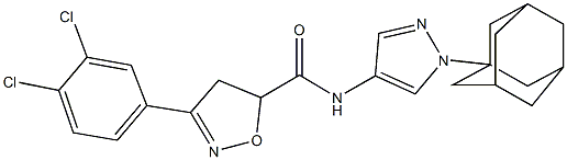 897544-01-3 N-[1-(1-adamantyl)-1H-pyrazol-4-yl]-3-(3,4-dichlorophenyl)-4,5-dihydro-5-isoxazolecarboxamide