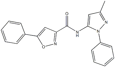 N-(3-methyl-1-phenyl-1H-pyrazol-5-yl)-5-phenyl-3-isoxazolecarboxamide Structure