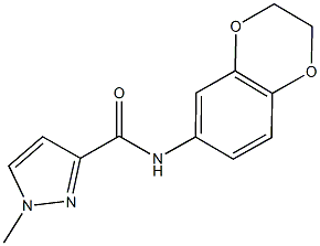 N-(2,3-dihydro-1,4-benzodioxin-6-yl)-1-methyl-1H-pyrazole-3-carboxamide Structure