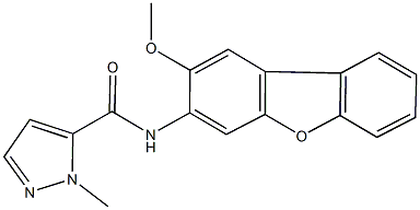 N-(2-methoxydibenzo[b,d]furan-3-yl)-1-methyl-1H-pyrazole-5-carboxamide,897544-94-4,结构式