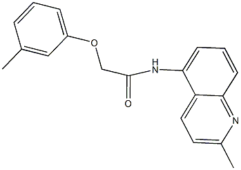 2-(3-methylphenoxy)-N-(2-methyl-5-quinolinyl)acetamide Struktur