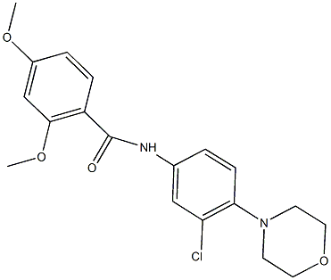 N-[3-chloro-4-(4-morpholinyl)phenyl]-2,4-dimethoxybenzamide Struktur
