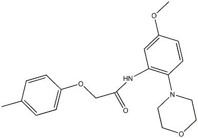 N-[5-methoxy-2-(4-morpholinyl)phenyl]-2-(4-methylphenoxy)acetamide,897548-42-4,结构式