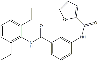 N-{3-[(2,6-diethylanilino)carbonyl]phenyl}-2-furamide Struktur