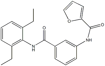 N-{3-[(2,6-diethylanilino)carbonyl]phenyl}-2-furamide 结构式