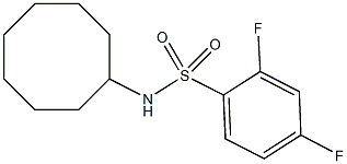 N-cyclooctyl-2,4-difluorobenzenesulfonamide Struktur