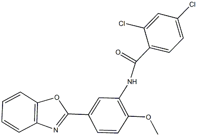 N-[5-(1,3-benzoxazol-2-yl)-2-methoxyphenyl]-2,4-dichlorobenzamide Structure