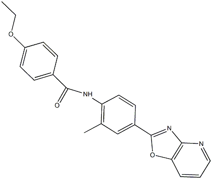 4-ethoxy-N-(2-methyl-4-[1,3]oxazolo[4,5-b]pyridin-2-ylphenyl)benzamide Struktur