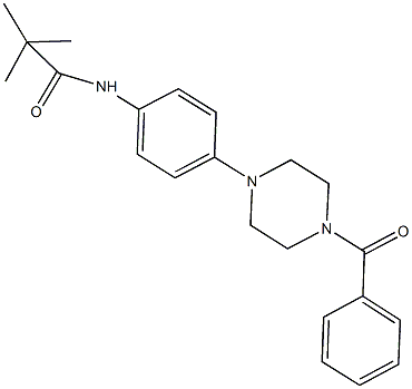 N-[4-(4-benzoyl-1-piperazinyl)phenyl]-2,2-dimethylpropanamide 化学構造式