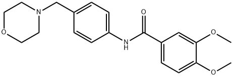 3,4-dimethoxy-N-[4-(4-morpholinylmethyl)phenyl]benzamide Struktur