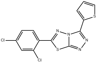 6-(2,4-dichlorophenyl)-3-(2-thienyl)[1,2,4]triazolo[3,4-b][1,3,4]thiadiazole Struktur