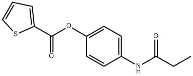 4-(propionylamino)phenyl 2-thiophenecarboxylate 化学構造式