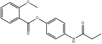 4-(propionylamino)phenyl 2-methoxybenzoate 化学構造式