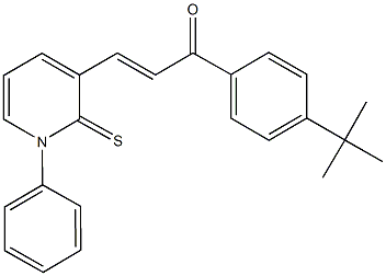 1-(4-tert-butylphenyl)-3-(1-phenyl-2-thioxo-1,2-dihydro-3-pyridinyl)-2-propen-1-one,89817-96-9,结构式