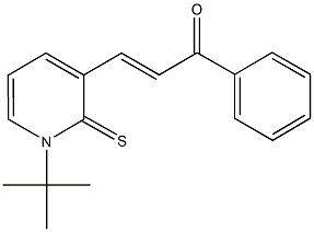 3-(1-tert-butyl-2-thioxo-1,2-dihydro-3-pyridinyl)-1-phenyl-2-propen-1-one Structure