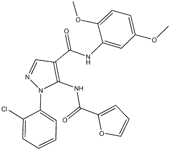 1-(2-chlorophenyl)-N-(2,5-dimethoxyphenyl)-5-(2-furoylamino)-1H-pyrazole-4-carboxamide Structure