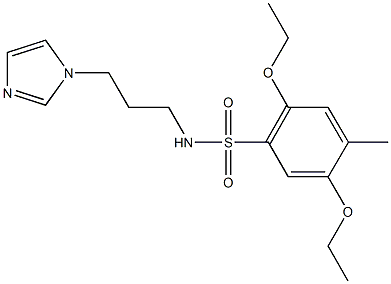 2,5-diethoxy-N-[3-(1H-imidazol-1-yl)propyl]-4-methylbenzenesulfonamide Struktur