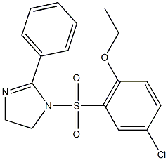 4-chloro-2-[(2-phenyl-4,5-dihydro-1H-imidazol-1-yl)sulfonyl]phenyl ethyl ether Struktur