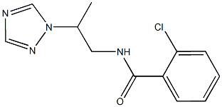 2-chloro-N-[2-(1H-1,2,4-triazol-1-yl)propyl]benzamide Struktur