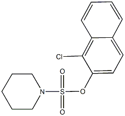 1-chloro-2-naphthyl 1-piperidinesulfonate Structure