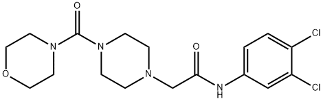 N-(3,4-dichlorophenyl)-2-[4-(4-morpholinylcarbonyl)-1-piperazinyl]acetamide Struktur