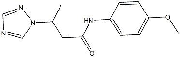 N-(4-methoxyphenyl)-3-(1H-1,2,4-triazol-1-yl)butanamide 结构式