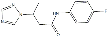 N-(4-fluorophenyl)-3-(1H-1,2,4-triazol-1-yl)butanamide,898644-18-3,结构式