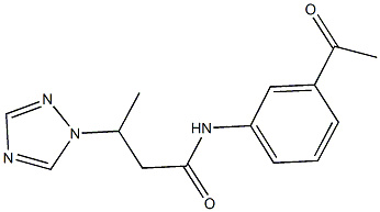 N-(3-acetylphenyl)-3-(1H-1,2,4-triazol-1-yl)butanamide|