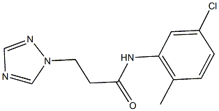 N-(5-chloro-2-methylphenyl)-3-(1H-1,2,4-triazol-1-yl)propanamide 化学構造式