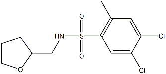 4,5-dichloro-2-methyl-N-(tetrahydro-2-furanylmethyl)benzenesulfonamide Struktur