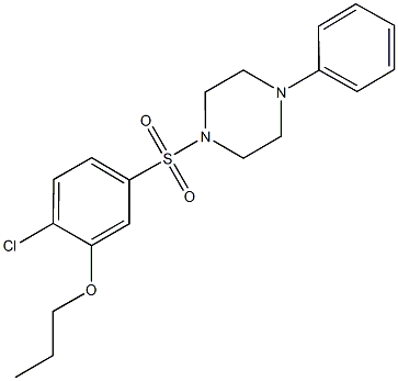 898650-67-4 1-[(4-chloro-3-propoxyphenyl)sulfonyl]-4-phenylpiperazine