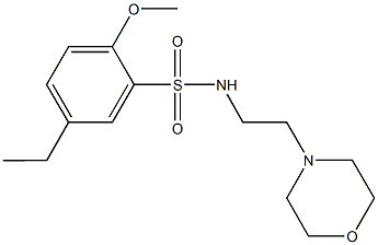 5-ethyl-2-methoxy-N-[2-(4-morpholinyl)ethyl]benzenesulfonamide 结构式