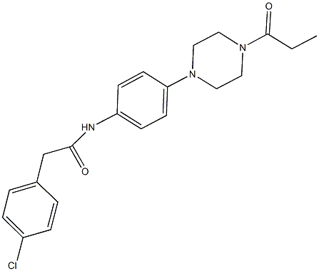 2-(4-chlorophenyl)-N-[4-(4-propionyl-1-piperazinyl)phenyl]acetamide Structure